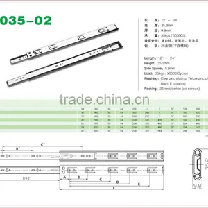 35kgs Load Rating Single Extension Ball Bearing Drawer Slide 1035-02 thumbnail-2