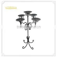 5 Tier Wedding Decor Metal Black Candle Holder thumbnail-1