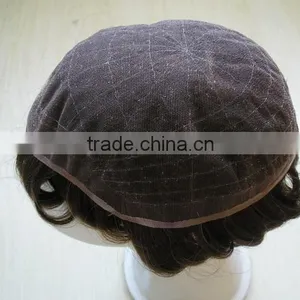 Indian Hair Men Swiss Lace Toupee, All Lace Toupee, French Lace Toupee thumbnail-2