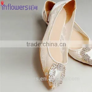 Customized Handmade Rhinestone Flat Shoes for Ladies thumbnail-1