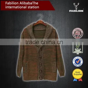2015 Winter Lapels Cultivate One's Morality Men Sweater Knit Cardigan for Custom Wholesale Sweaters thumbnail-1