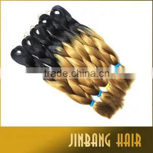 Hot Wholesale 100g 24inch High Temperature Synthetic Hair Premium Ombre Jumbo Braid thumbnail-6