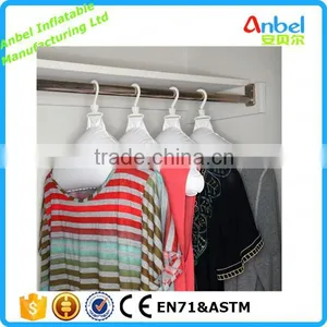 Portable White Color Inflatable Cloth Hanger PVC Coat Hanger for Drip-Drying Shirts thumbnail-5