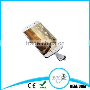 Mini Metal Material Rotating Double-head Usb Flash Drive thumbnail-2