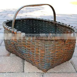 Large Size Vegetable Basket With Handle Looks Old Picinc Storage Bins thumbnail-2