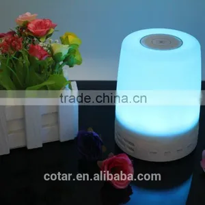 2016 AJ99 Wireless Touch Sensor Color Changing Led Table Desk Night Lamp With Portable Mini Speaker Bluetooth thumbnail-3