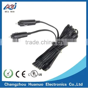 Car Charger With Two Cigarette Lighter Plugs and Cable thumbnail-1
