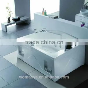 Semicircle Round White Acrylic Massage Tub Big Space Whirlpool Spa Bathtub For Bathroom Q361 thumbnail-2