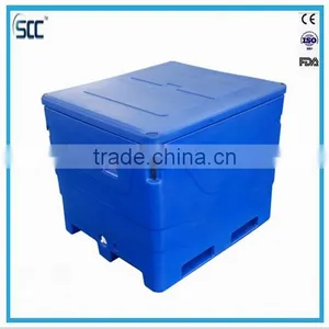 600L Blue Plastic Coolest Fishing Ice Box, Fishing Plastic Moving Box thumbnail-1