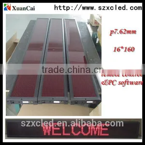Red Color IP/TCPcommunication Red Module DIP Semi-outdoor One Side P7.62mm 16*160 Message LED Display thumbnail-1