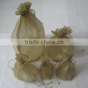 HOT SALE! Gold Mesh Woven Gift Wine Bottle Packaging Bag thumbnail-1