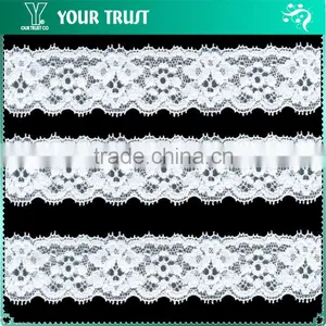 Width 3.2 Centimeter White Wave Stretch Trimming Spandex Elastic Lace thumbnail-4