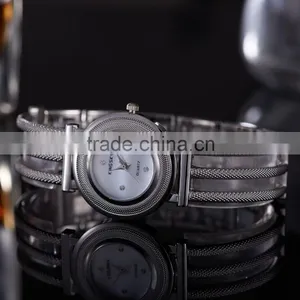 Fashion Brand Women Quartz Watches Silver Stainless Steel Unique Gift Design For Casual Ladies Watches KY051 thumbnail-2
