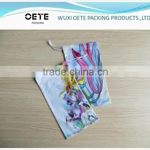 Custom Printing Microfiber Pouch With Single Drawstring for Eyeglass/phone/camera/jewelry thumbnail-1