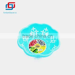 Plastic Blue Flower Shaped Fruit Basket thumbnail-1