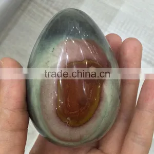 Natural Ocean Jasper Stone Crystal Egg Ornaments thumbnail-2