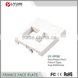 LY-FP50 French Type RJ45 Jack Module Face Plate With Keystone Jack thumbnail-1
