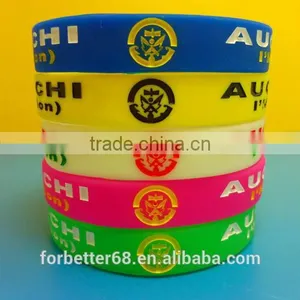 Debossed Silicone Bracelets,Sports Silicone Wristbands,Custom Logo Bracelets thumbnail-1