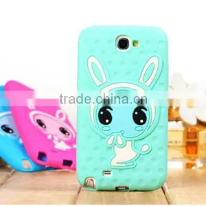 For Samsung Galaxy Note 2 N7100 Cover 3D Silicone Soft Animal Bulk Cell Phone Case thumbnail-1