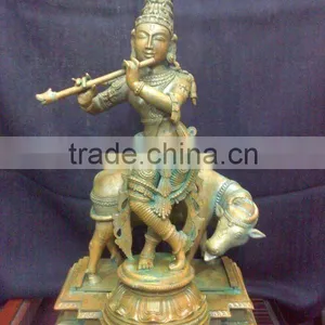 Krishna With Cow Statue thumbnail-1