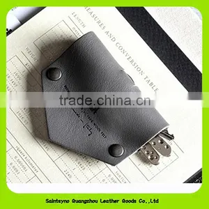 15616 Customized LOGO Promotional Gift Leather Key Ring Holder Wallets Man thumbnail-2