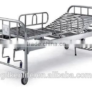 Stainless Steel Hospital Bed With Two Revolving Levers thumbnail-1