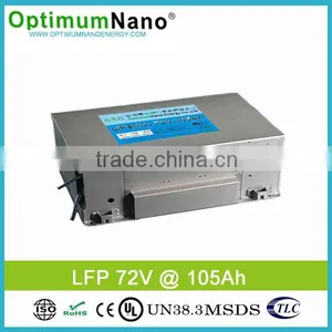 Rechargeable Electric Vehicle Lithium Ion Battery Pack 72V 105Ah thumbnail-1