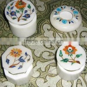 Handcrafted Inlaid Marble Box thumbnail-1
