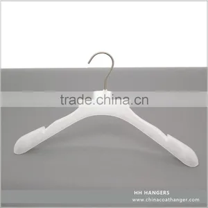 White Suit Hanger Plastic Clothes Hanger Coat Hanger With Notches thumbnail-1