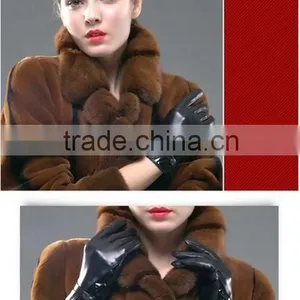 Sexy Black Leather Gloves For Ladies 2016 Hot Selling Leather Gloves For Ladies thumbnail-2