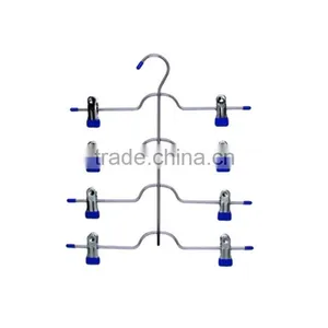 Chrome Plated Four-tier Metal Hanger With PVC End Clips thumbnail-2