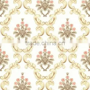Classic European Style Damask Design Wallpaper for TV Background thumbnail-4