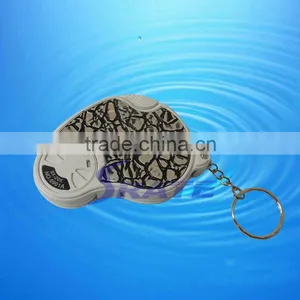 NO.6901A Leather Surface Rotatable Keychain Magnifier For Gift thumbnail-3