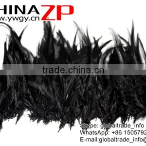 Leading Supplier CHINAZP Bulk Sale DIY High Quality Dyed Black Chicken Rooster Saddle Feathers thumbnail-3