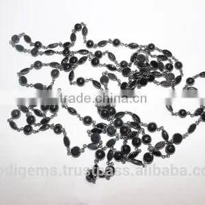 Black Onyx Marquise Bezel Setting Chains thumbnail-4