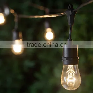 S14 String Light Company Vintage 48-Ft Outdoor Commercial String Lights With 24 Suspended Sockets and 24 Frosted S14 Bulbs thumbnail-4