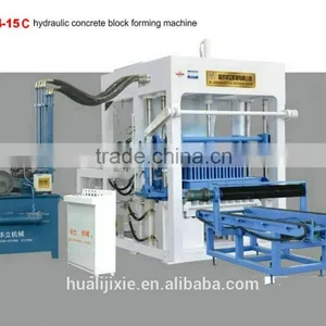 Huali Brand Hydraform Concrete Brick Making Machinery QT4-15 thumbnail-1