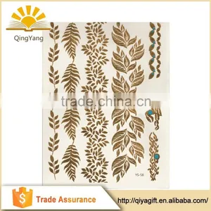 Wholesale Flash Adhesive Metallic Body Temporary Tattoos thumbnail-1