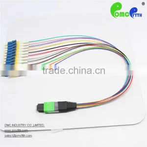 High Quality China Made 12 Core MTP Male-LC SM 0.9mm Fiber Optic Patch Cord thumbnail-1