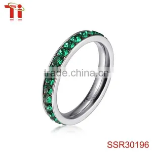 New Products 2016 Unique Jewelry Chinese Zodiac Stone Rings for Girls, Green Stone Inlay Ring With Luck Designs for December thumbnail-1