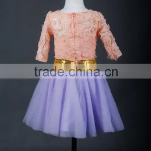 FQ-2 Cheap Latest Dress Designs For Flower Girl Net Dresses thumbnail-2