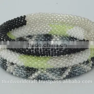Rollover Glass Bead Bracelets thumbnail-3