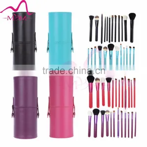Hot 7pcs Multicolors Barrelled Makeup Brush Set Animal Hair Brush Set thumbnail-1