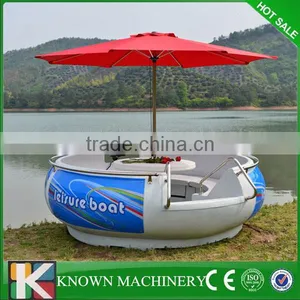 Environmental Factory Donut BBQ Yacht With Electric Motor,BBQ Donut Boat for Sale thumbnail-1
