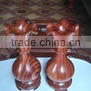 Factory Price Wooden Colors Flower Vase for Home Decoration/ Wood Colored Pot thumbnail-1