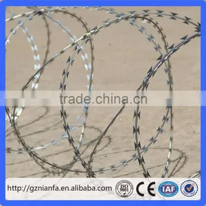 BTO-22 Hot Galvanized Concertina Razor Barbed Wire for Fence(Guangzhou Factory) thumbnail-1