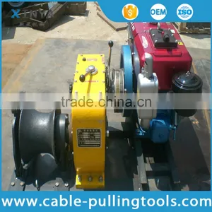 8 Ton JJM Water Cooled Diesel Engine Powered Pulling Winch Belt Driven thumbnail-1
