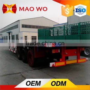 Leading Brand 40 Tons 3 Axle Flatbed Container Trailer thumbnail-2