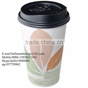 PS Plastic Lid for Hot Coffee Paper Cups, Eco-Products 10, 12, 16, and 20 oz thumbnail-2