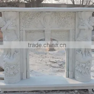 European Style Arch Marble Fireplace Mantel thumbnail-2